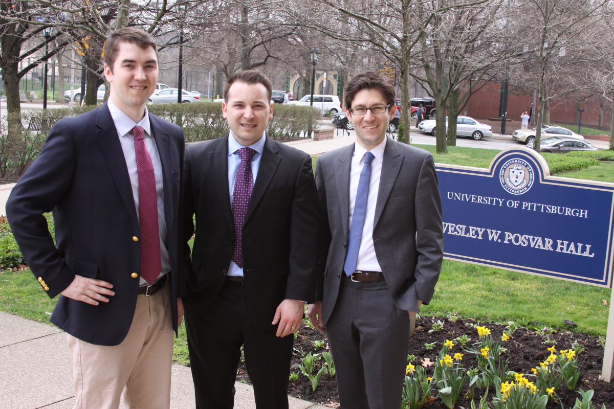 From left, Presidential Management Fellows Pieter Mueller and William Cole, with Presidential Management Fellowship finalist Harrison Grafos